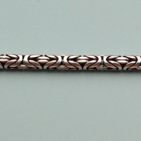 Sterling Silver 925 Byzantine Bracelet w Barrel Clasp 7.5" - Picture 11 of 15